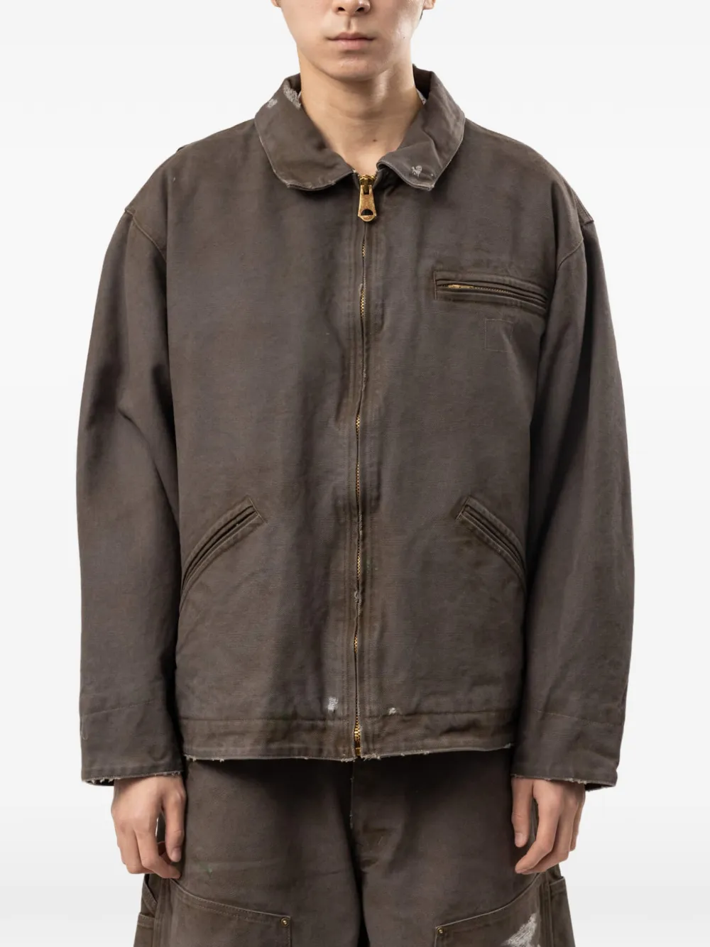 KAMIYA Boro Duck worker jacket - Grigio