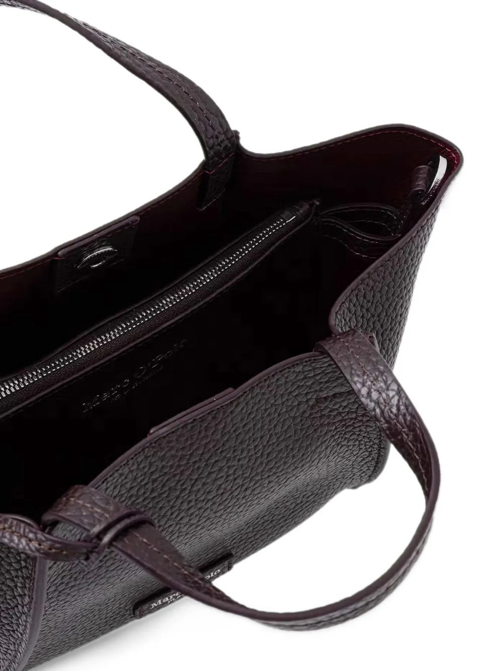 Marc O'Polo Biani grained-leather tote bag Rood