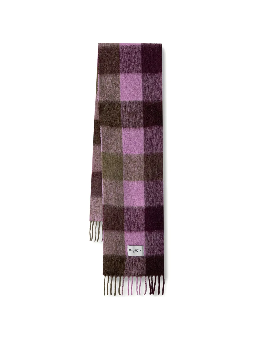 Marc O'Polo check fringed scarf - Viola