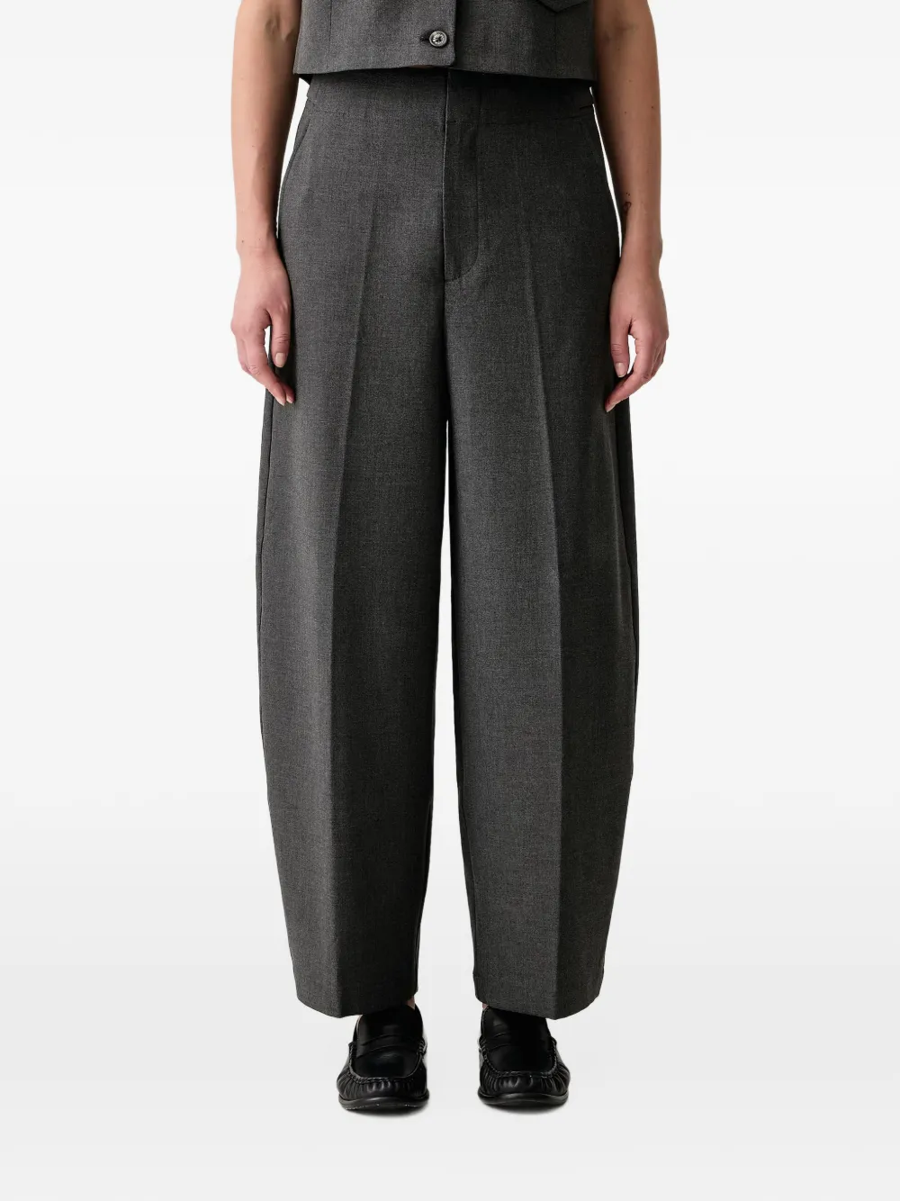 Marc O'Polo Geplooide pantalon Grijs