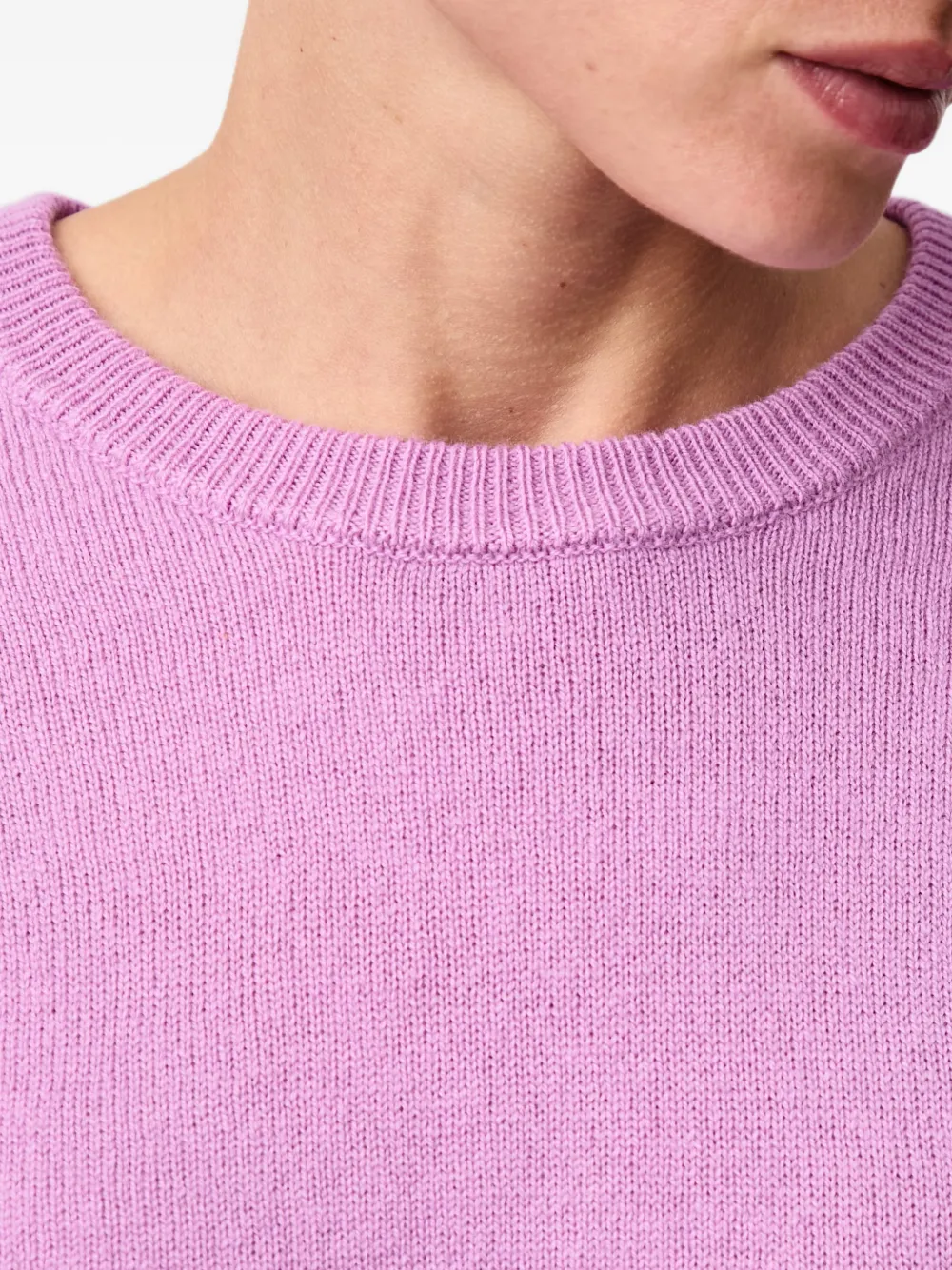 Marc O'Polo ribbed-knit drop-shoulder sweater Paars