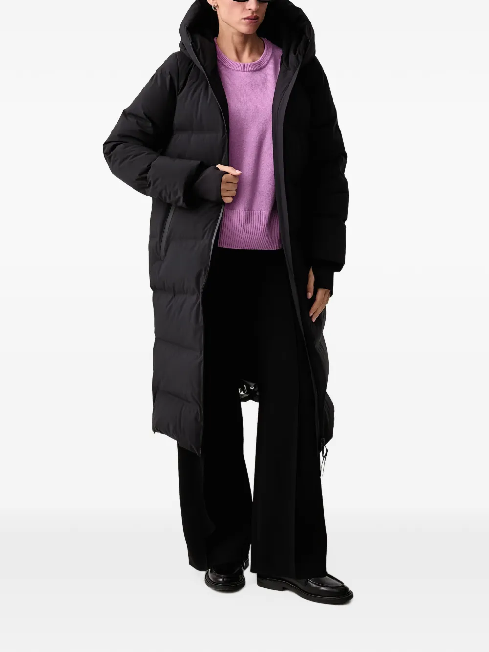 Marc O'Polo ribbed-knit drop-shoulder sweater Paars