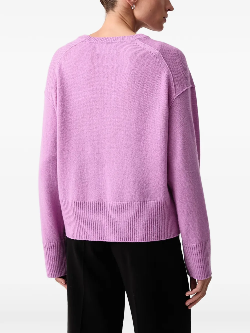 Marc O'Polo ribbed-knit drop-shoulder sweater Paars