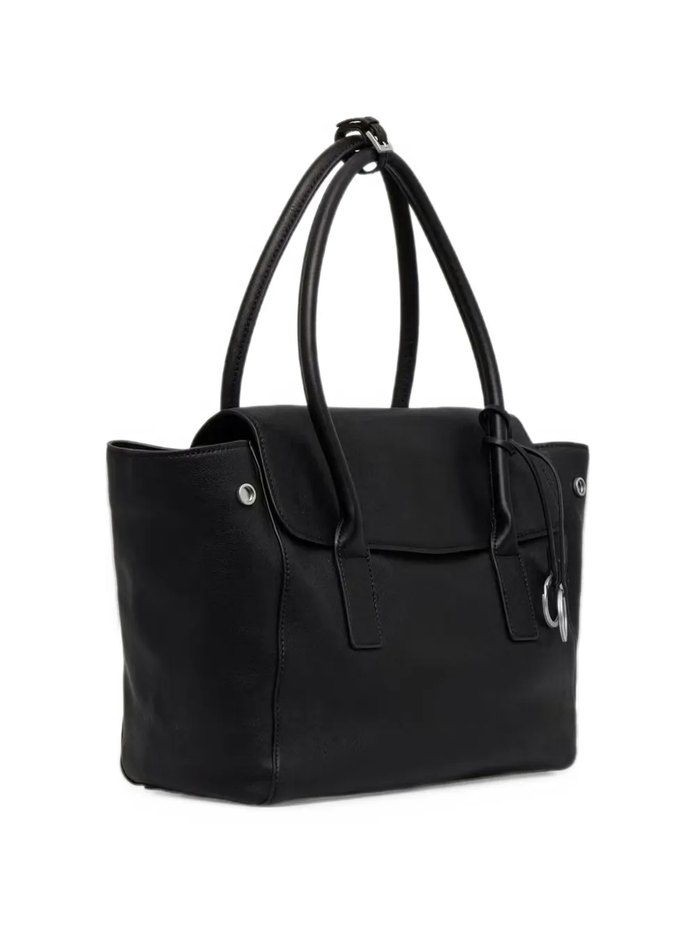 Marc O'Polo Gaby foldover-top leather tote bag Zwart
