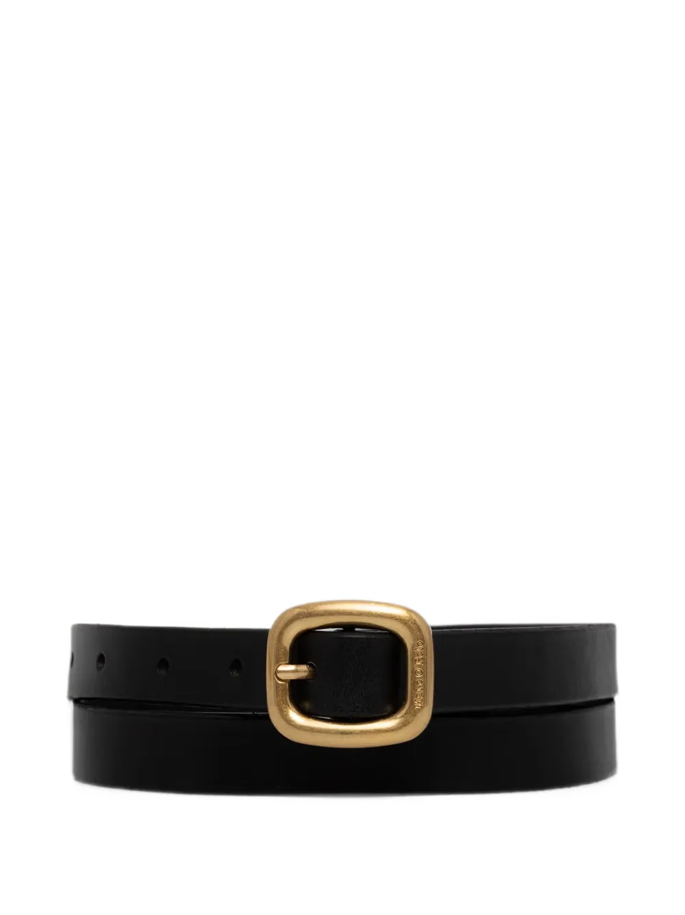 Marc O'polo Adina Buckle-fastening Leather Belt In Black