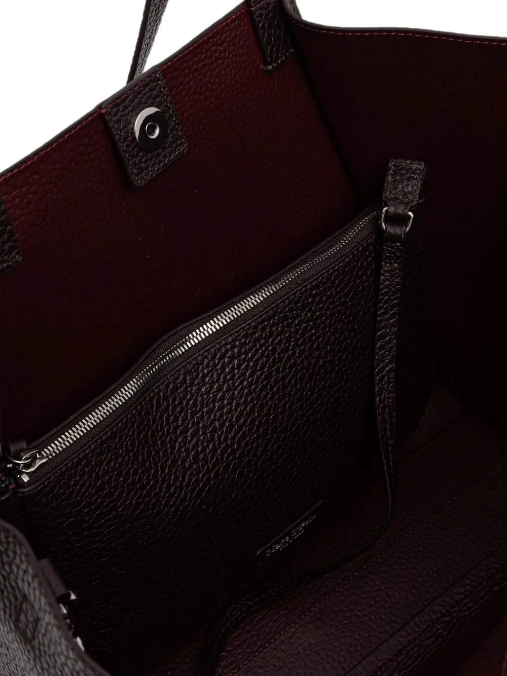 Marc O'Polo Biana pebbled leather handbag Rood