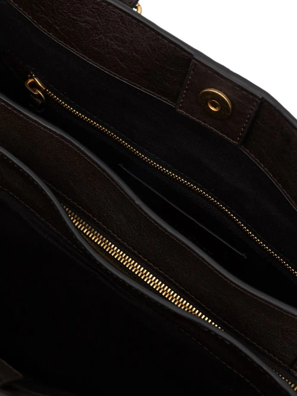 Marc O'Polo Phillis buckle-detail leather tote bag Bruin