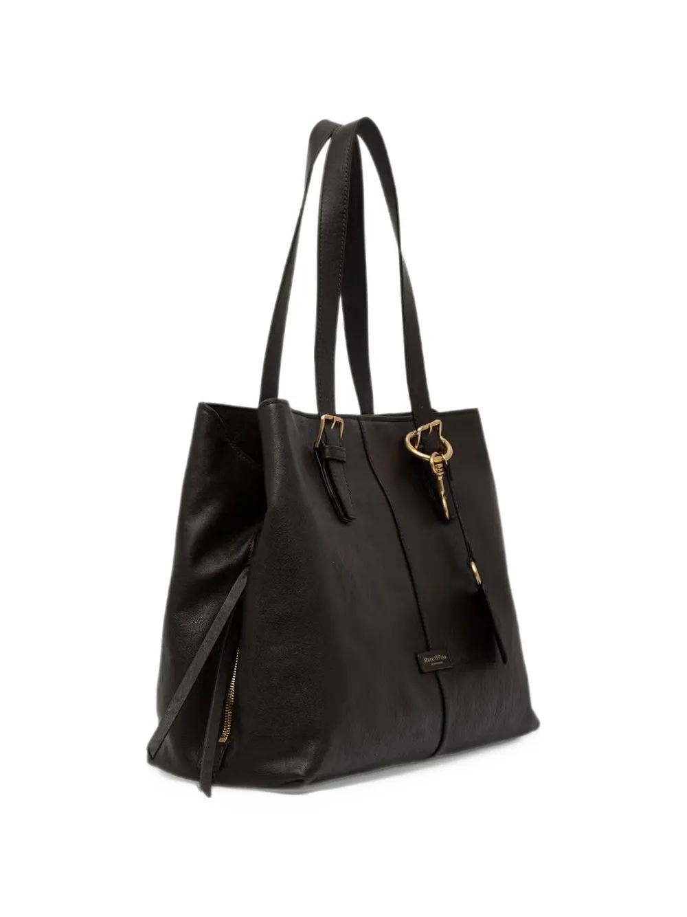 Marc O'Polo Phillis buckle-detail leather tote bag Bruin