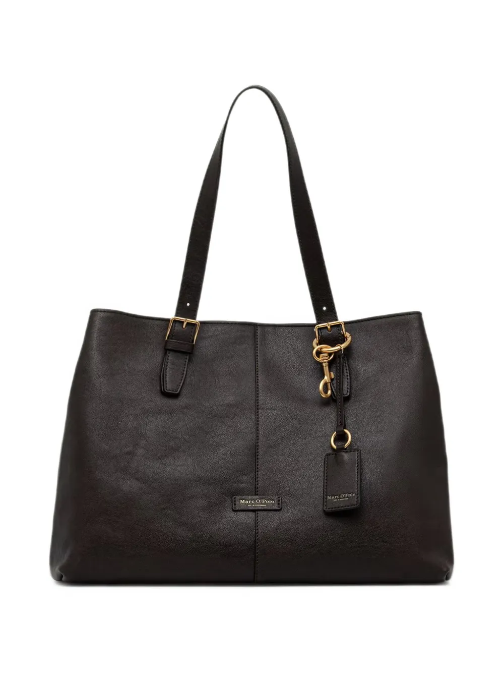 Marc O'Polo Phillis buckle-detail leather tote bag Bruin