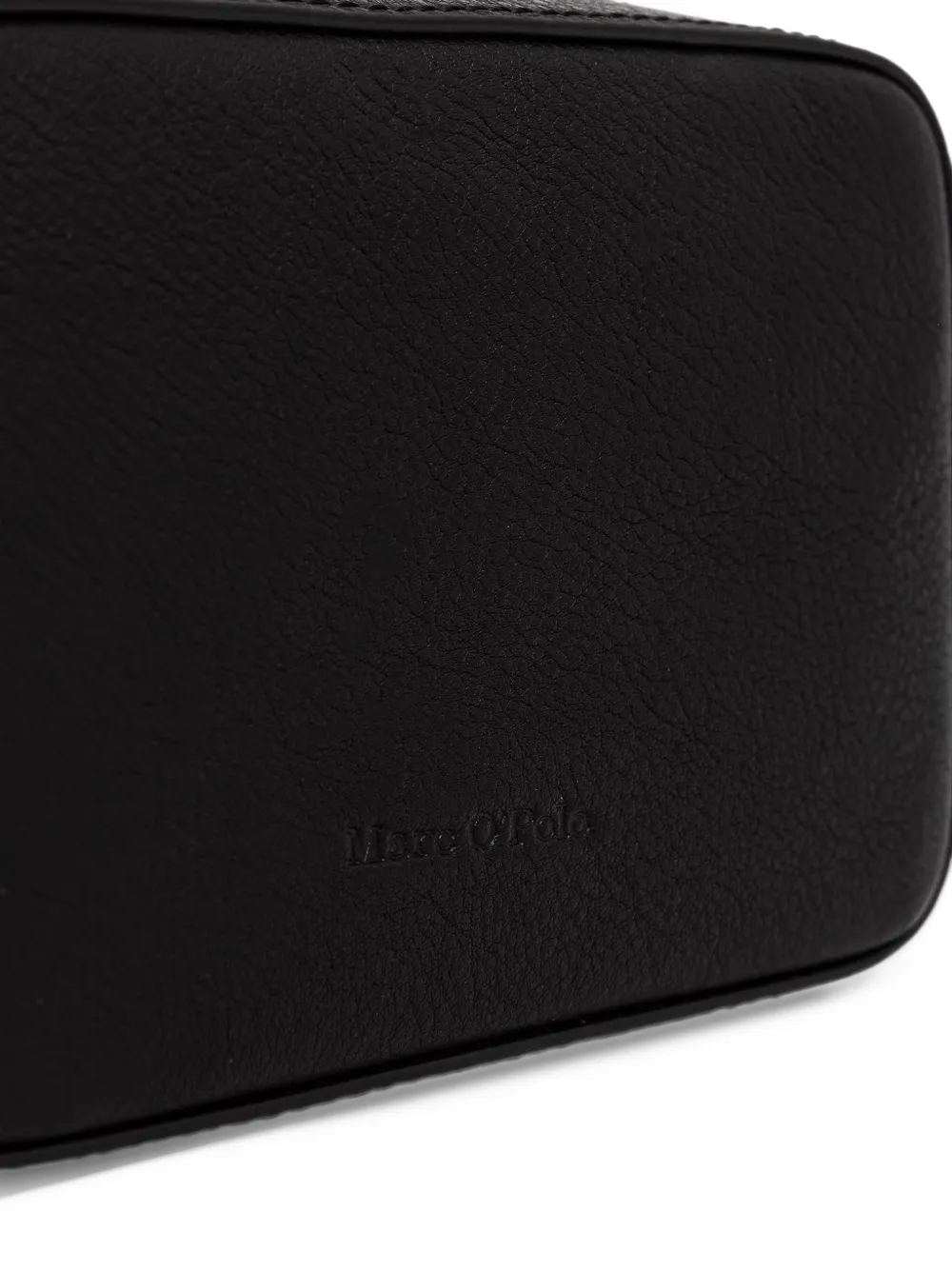 Marc O'Polo Liana grained leather mini clutch bag Zwart