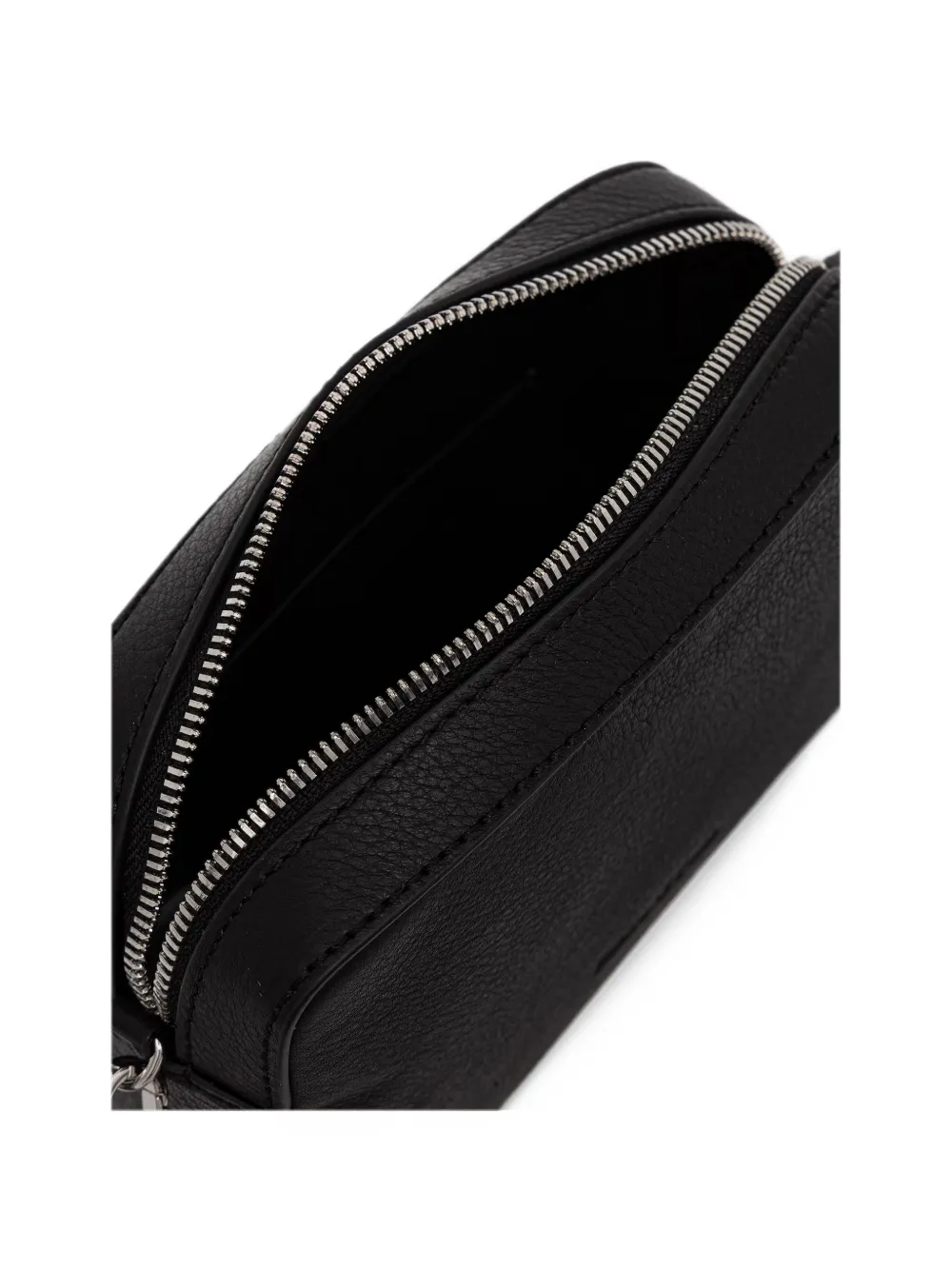 Marc O'Polo Liana grained leather mini clutch bag Zwart