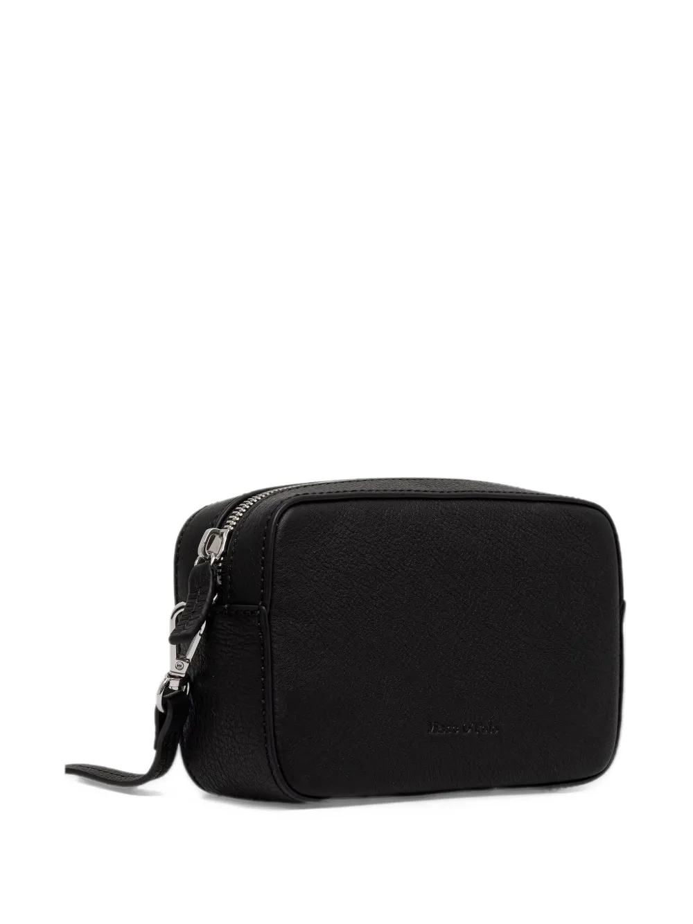 Marc O'Polo Liana grained leather mini clutch bag Zwart