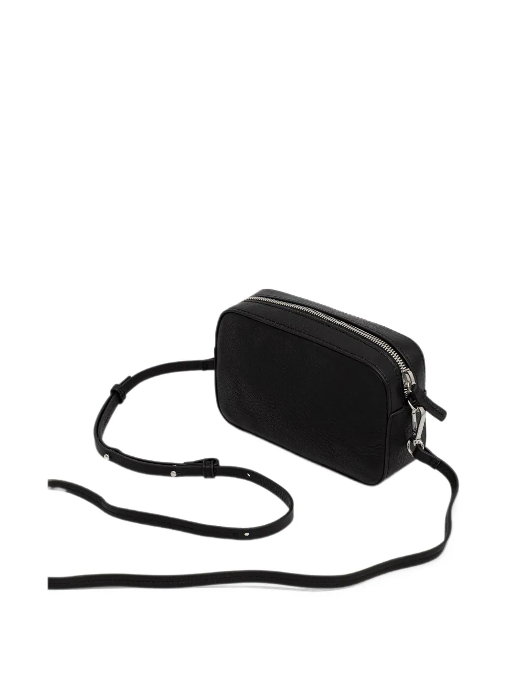 Marc O'Polo Liana grained leather mini clutch bag Zwart