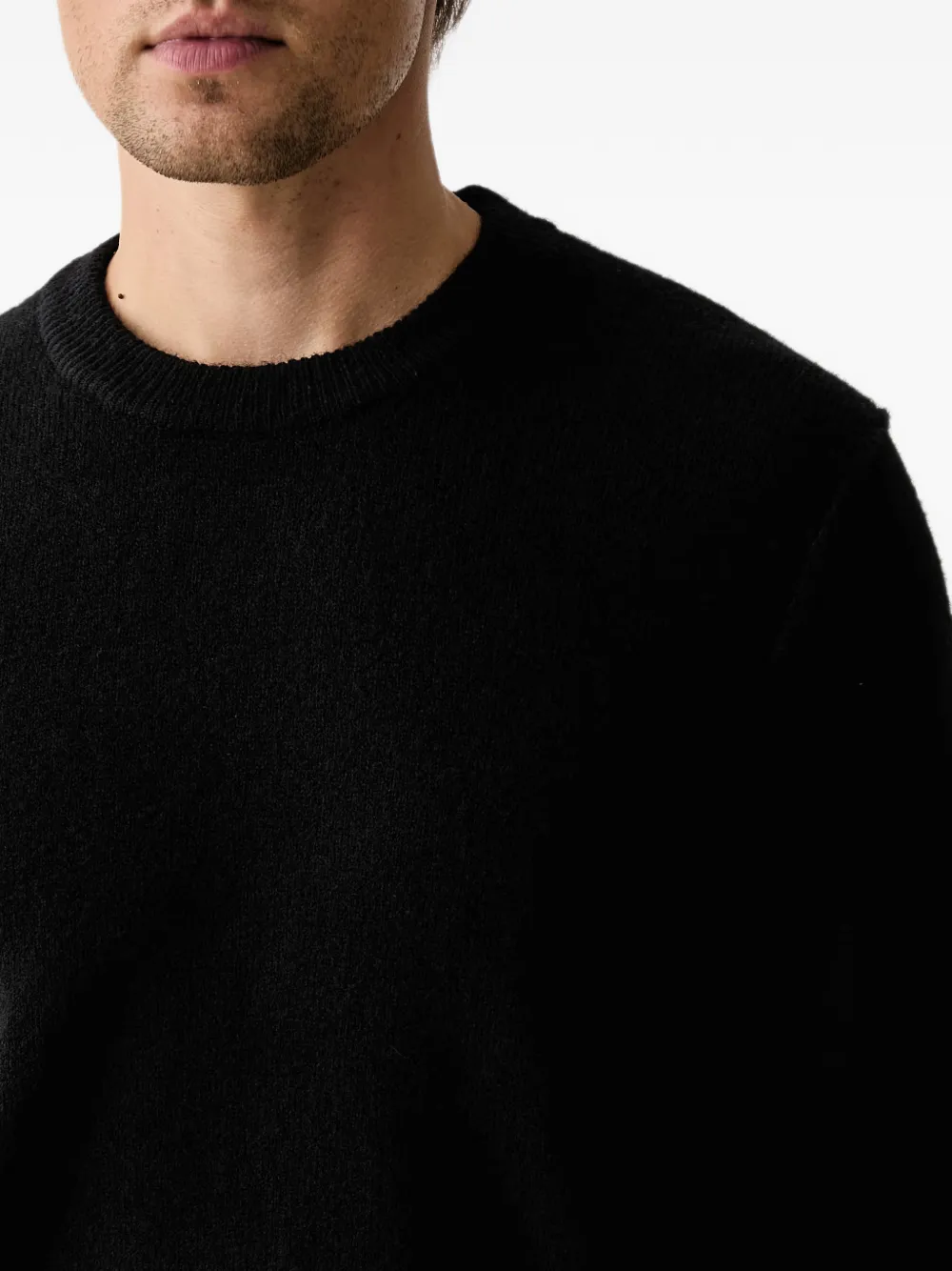 Marc O'Polo ribbed-trim sweater Zwart