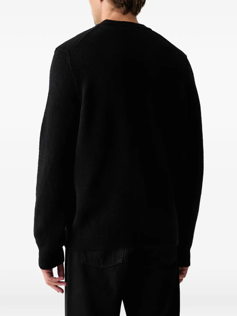 Marc O'Polo ribbed-trim sweater Zwart