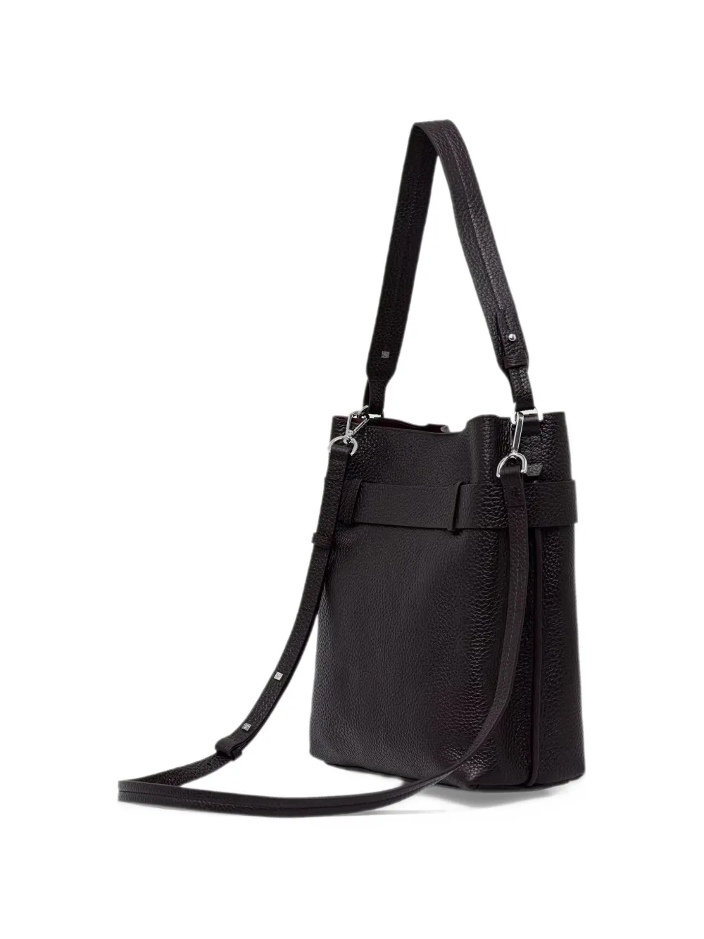Marc O'Polo buckle-detail grained-leather tote bag Rood