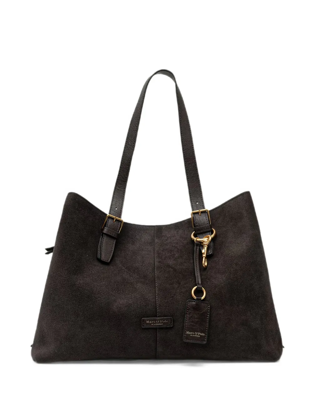 Marc O'Polo Phillis suede buckle-detail tote bag Bruin