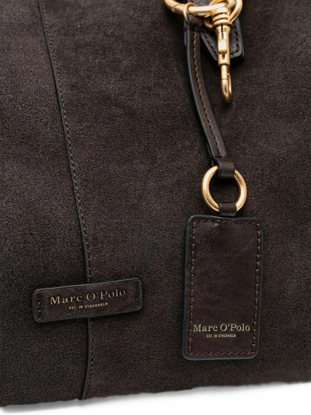 Marc O'Polo Phillis suede buckle-detail tote bag Bruin