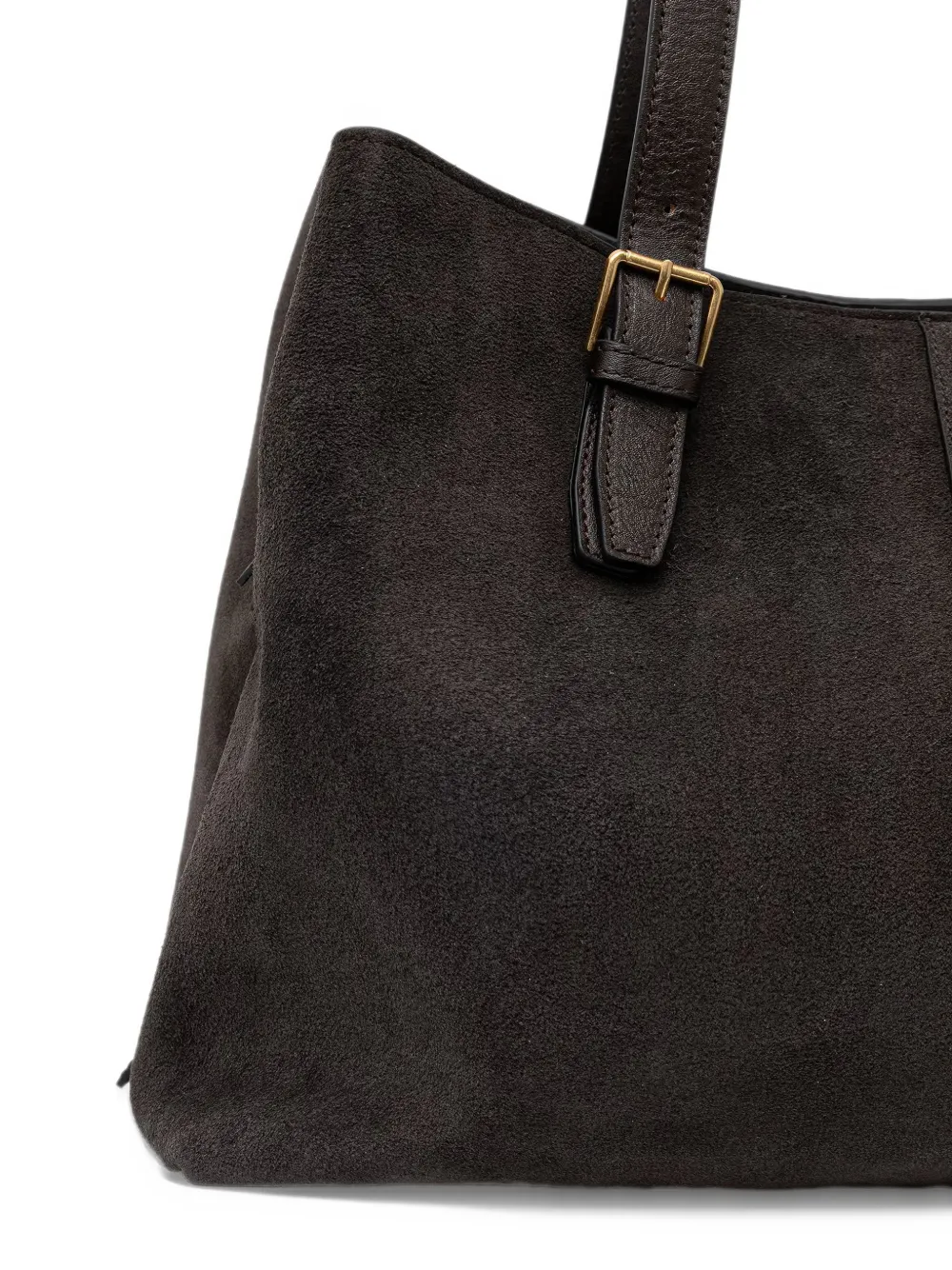 Marc O'Polo Phillis suede buckle-detail tote bag Bruin