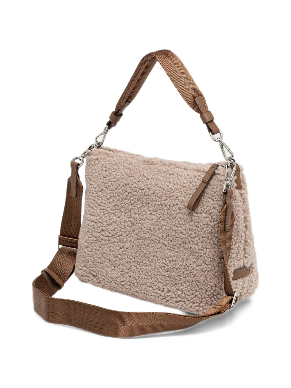 Marc O'Polo small Caren teddy shoulder bag Beige