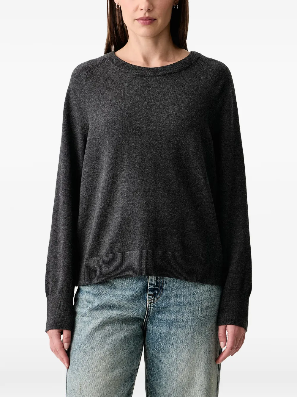 Marc O'Polo long-sleeve round-neck sweater Grijs