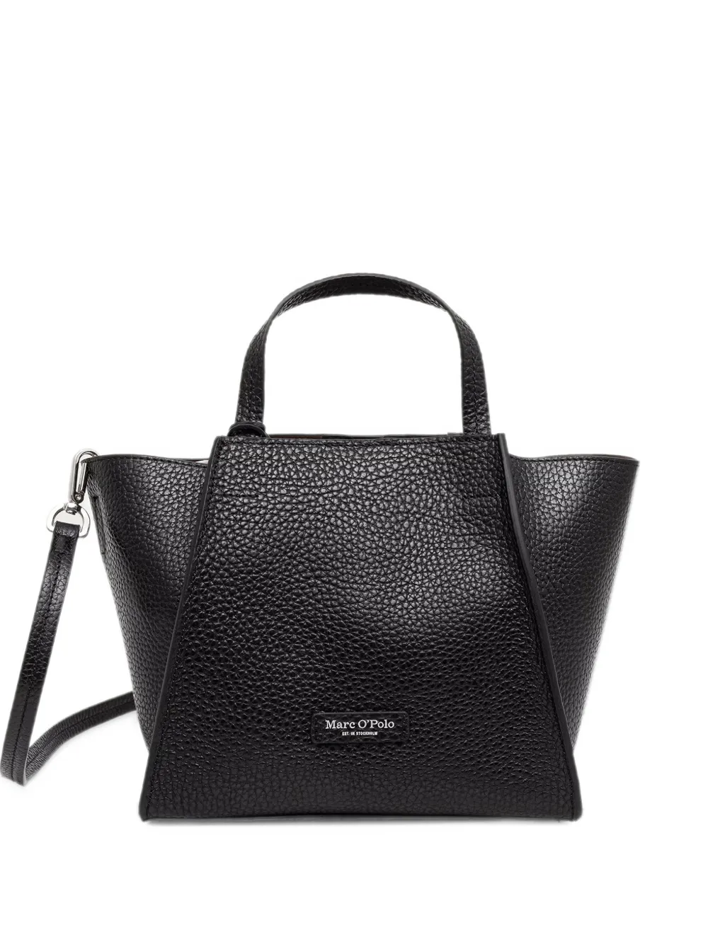 Marc O'Polo Biani grained tote bag Zwart