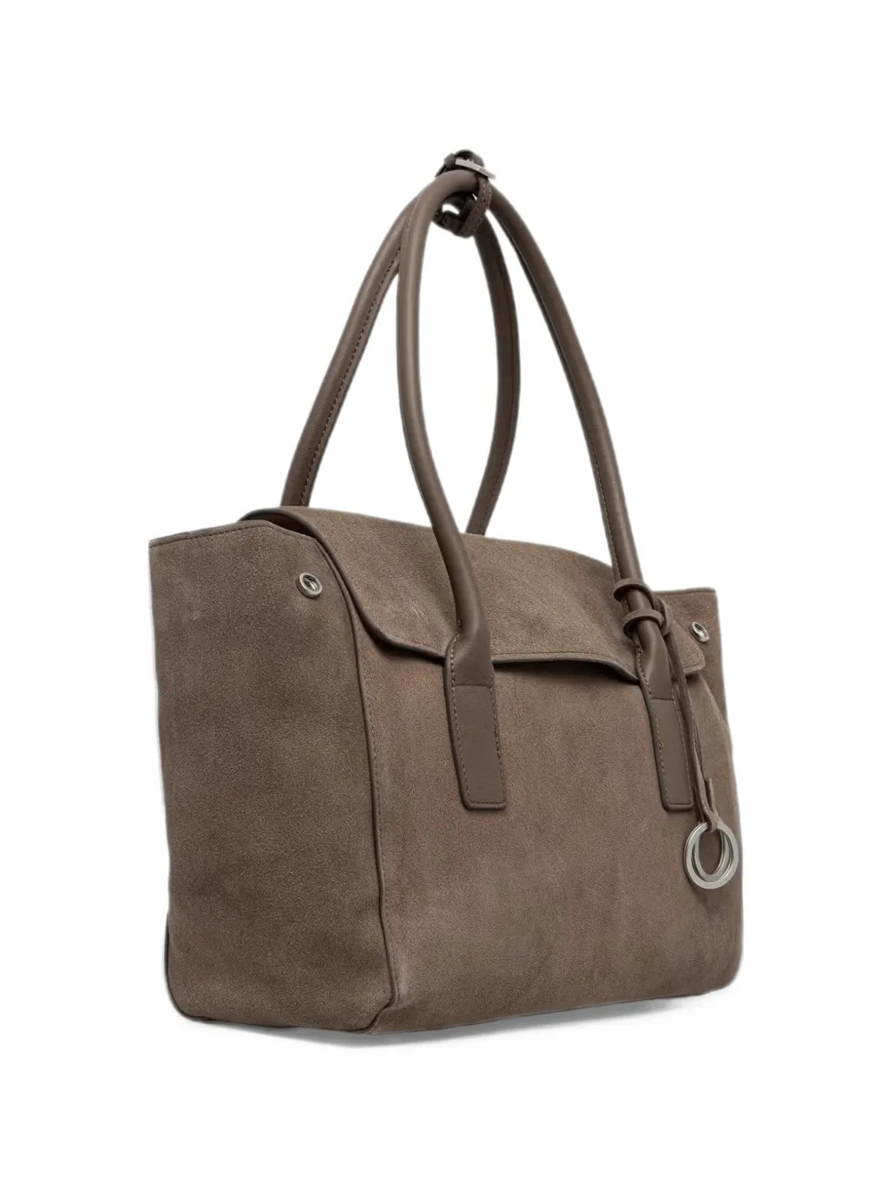 Marc O'Polo Gaby suede tote bag Bruin