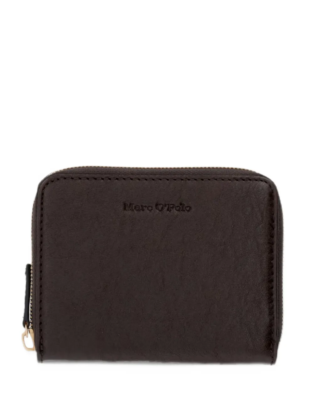 Marc O'Polo Ellis logo-debossed zip-around leather wallet - Marrone