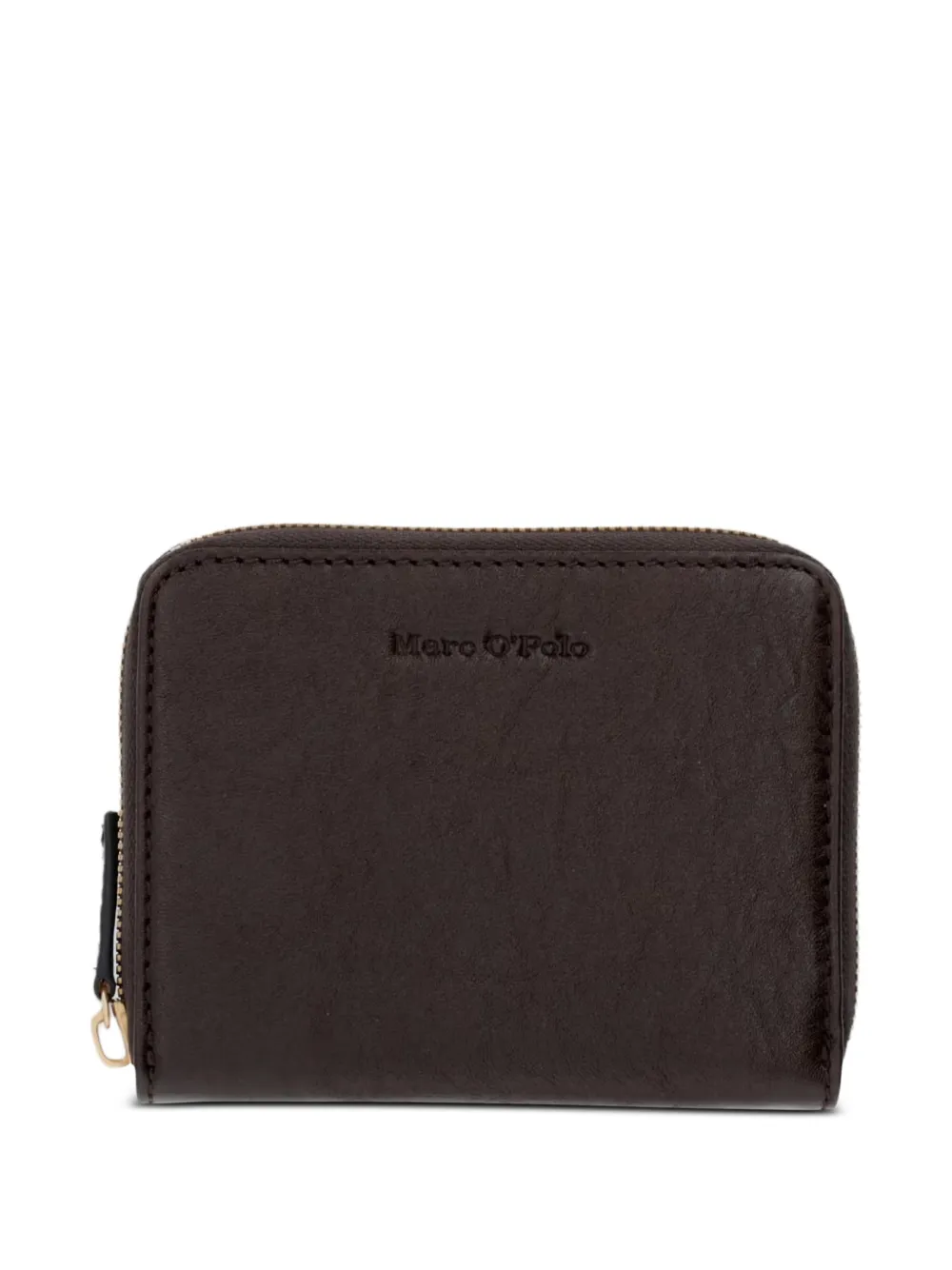 Marc O'Polo Ellis logo-debossed zip-around leather wallet - Marrone