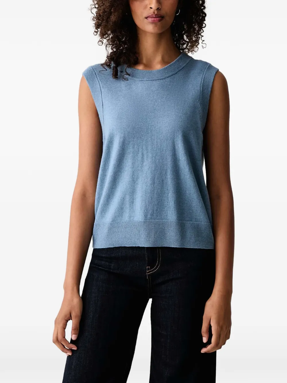 Marc O'Polo ribbed-trim knitted vest - Blu