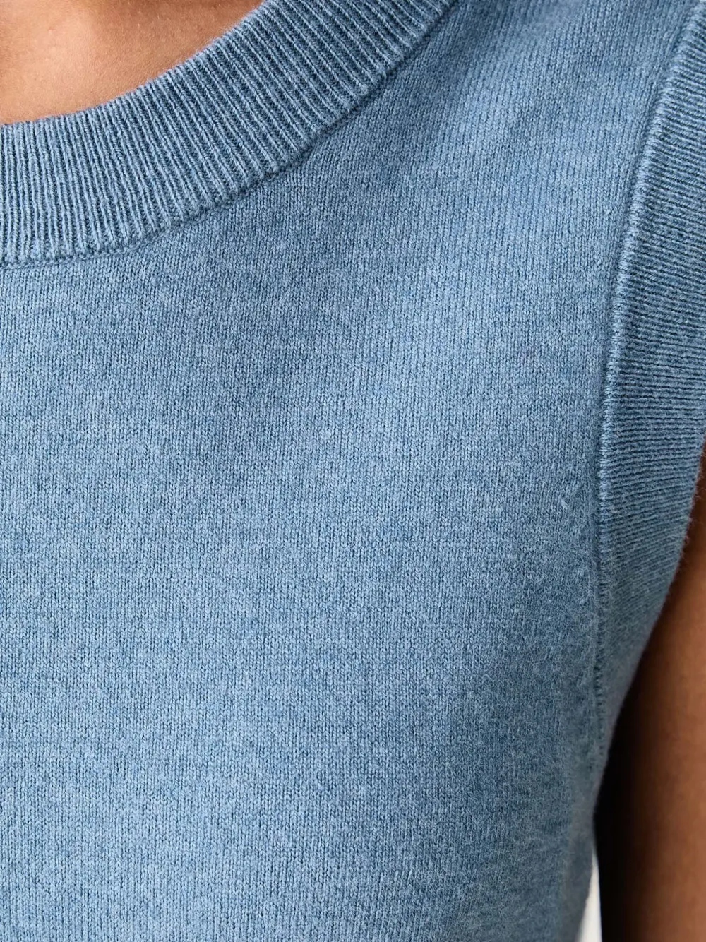 Marc O'Polo ribbed-trim knitted vest Blauw