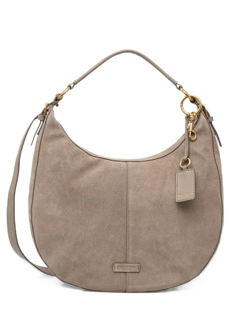 Marc O'Polo medium Philine suede shoulder bag Beige