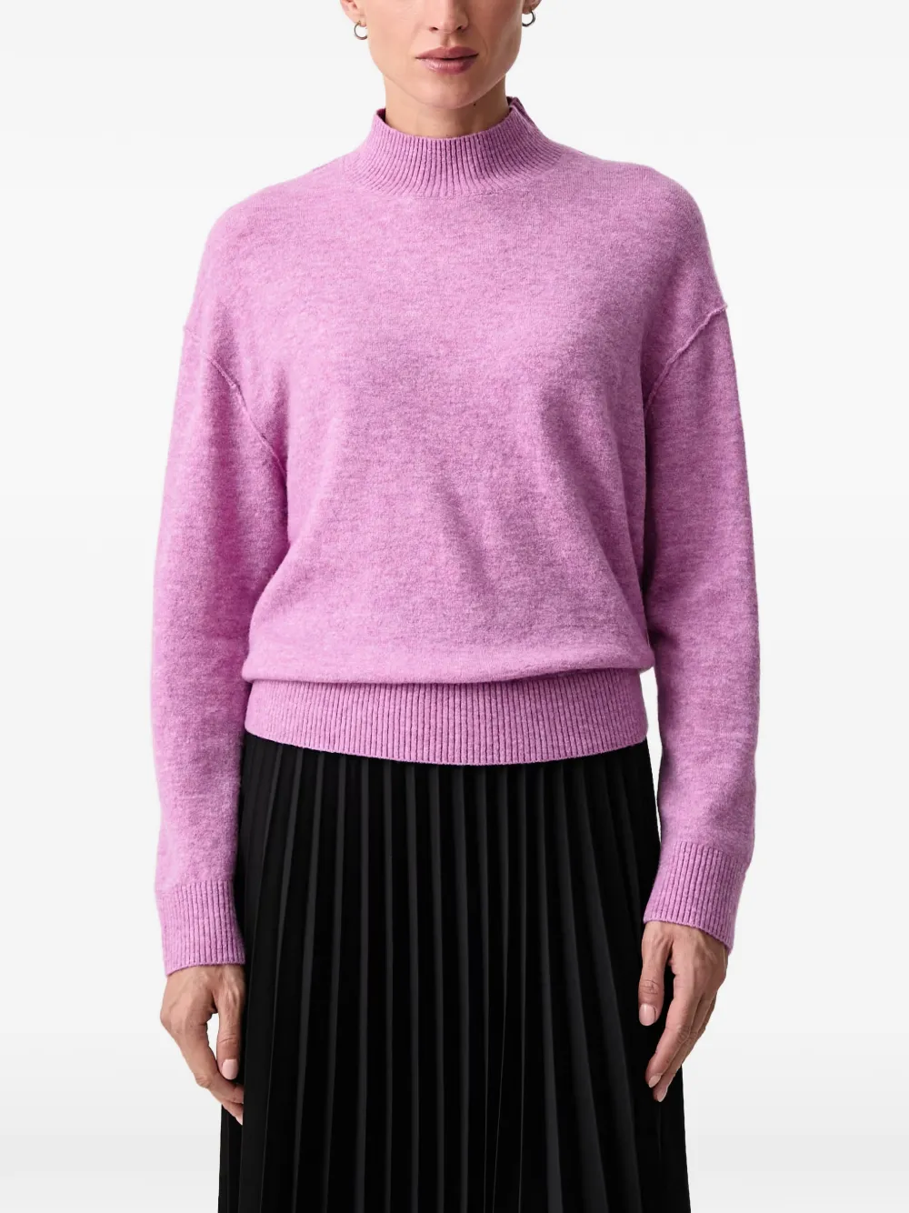 Marc O'Polo high-neck dropped-shoulder sweater Roze