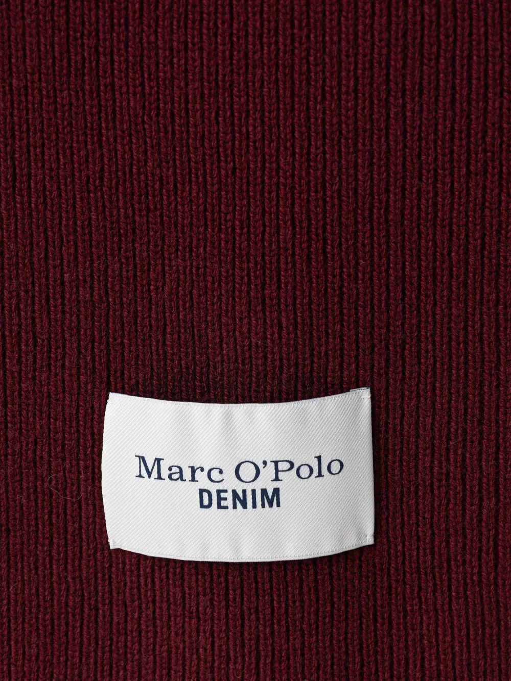 Marc O'Polo Ribgebreide sjaal Rood