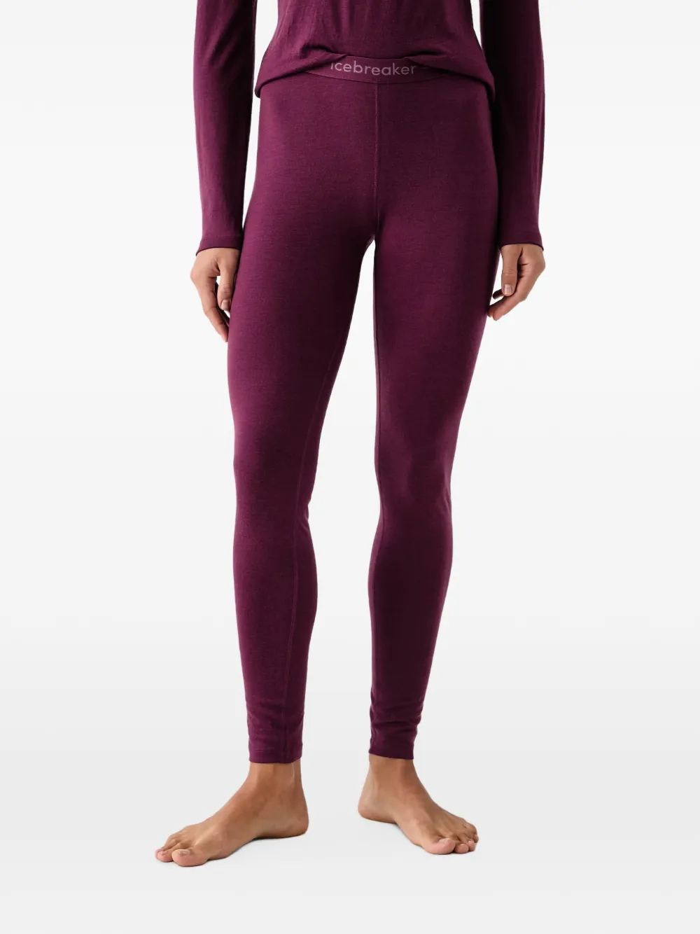 icebreaker 200 Oasis logo-waistband thermal leggings - Viola