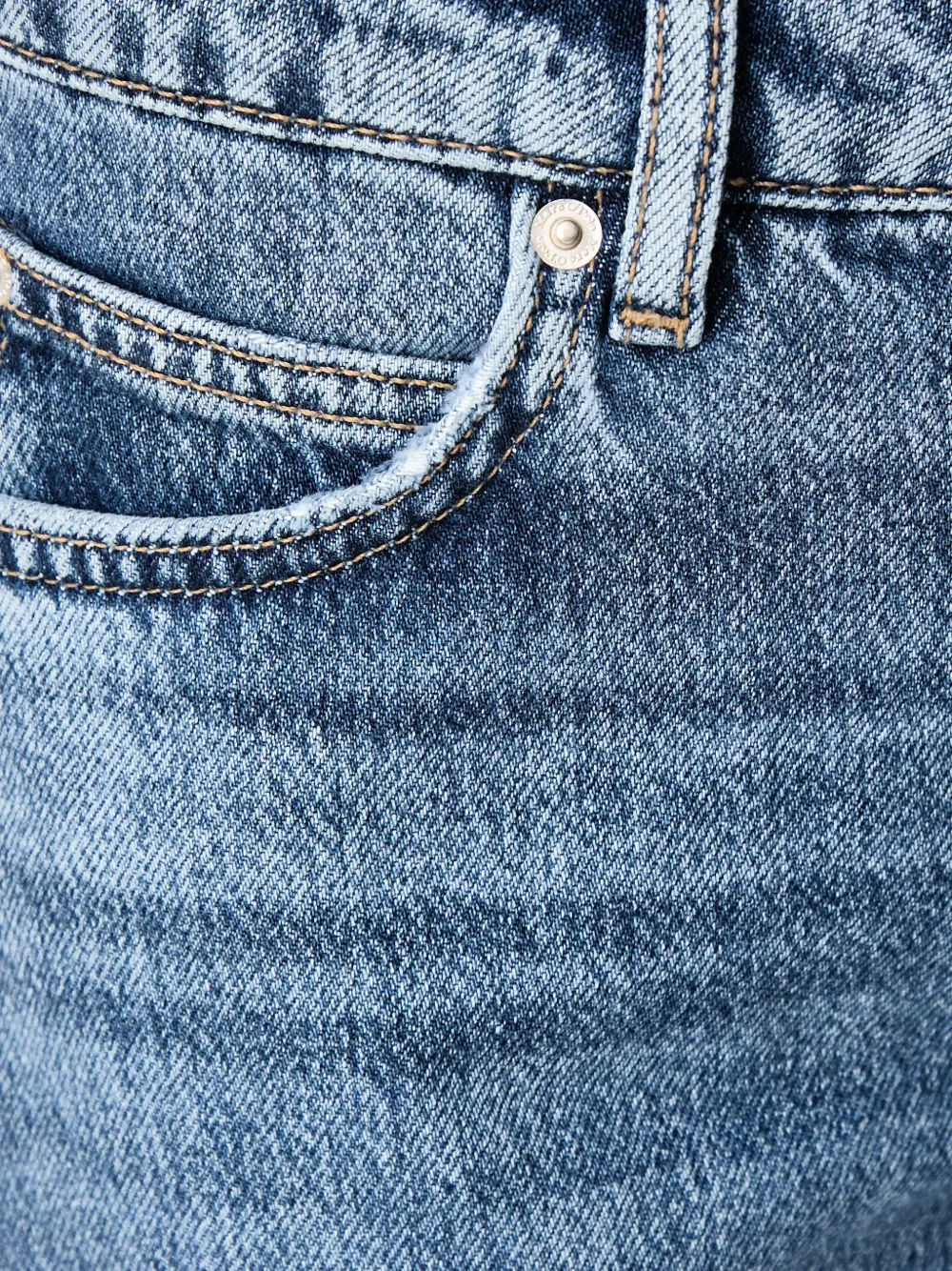 Marc O'Polo faded-effect straight-leg jeans Blauw