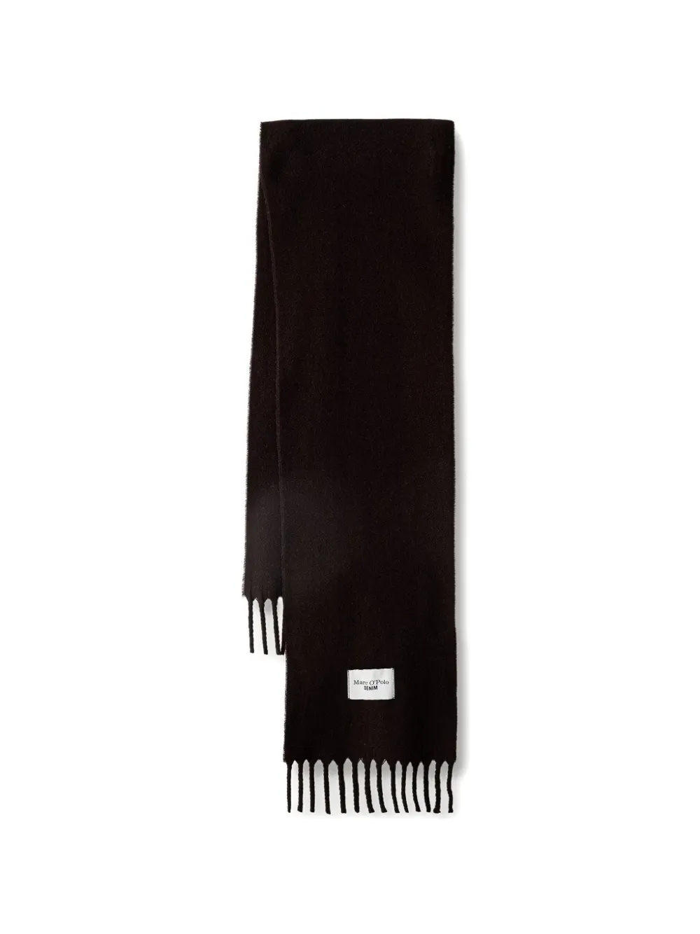 Marc O'Polo fringed wool scarf - Marrone