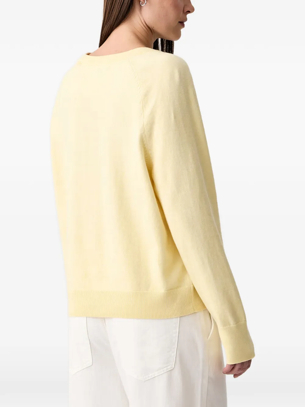 Marc O'Polo long-sleeve round-neck sweater Geel
