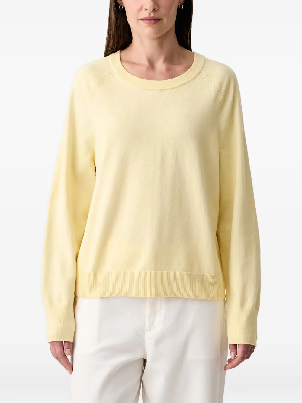 Marc O'Polo long-sleeve round-neck sweater Geel