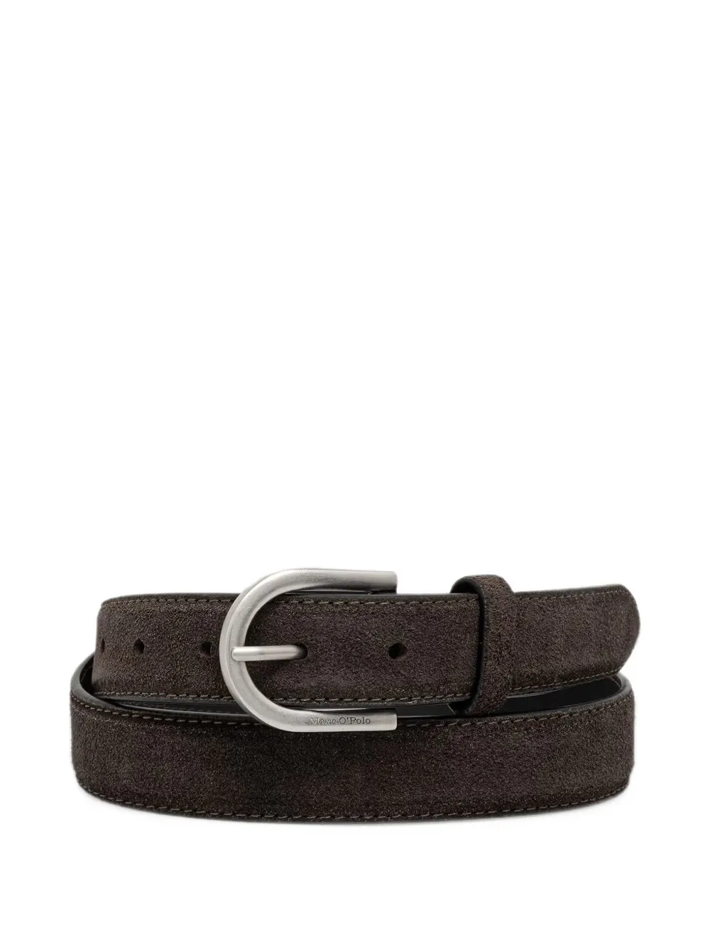 Marc O'Polo Jill suede-finish buckle-fastening belt - Marrone