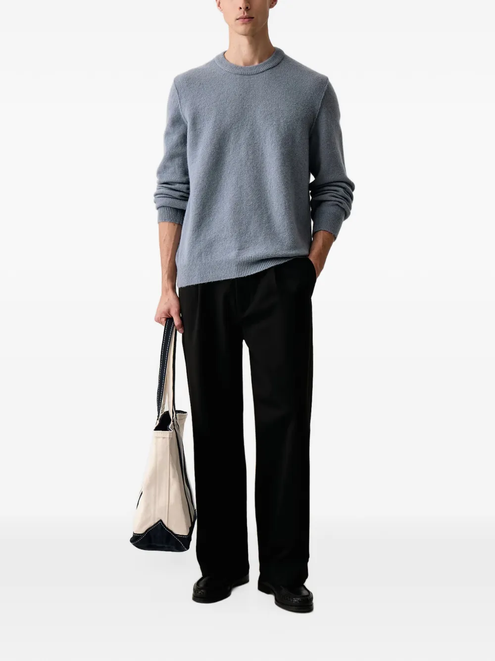 Marc O'Polo crew-neck ribbed-trim sweater Grijs