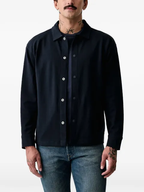 Marc O'Polo logo-engraved press-stud overshirt