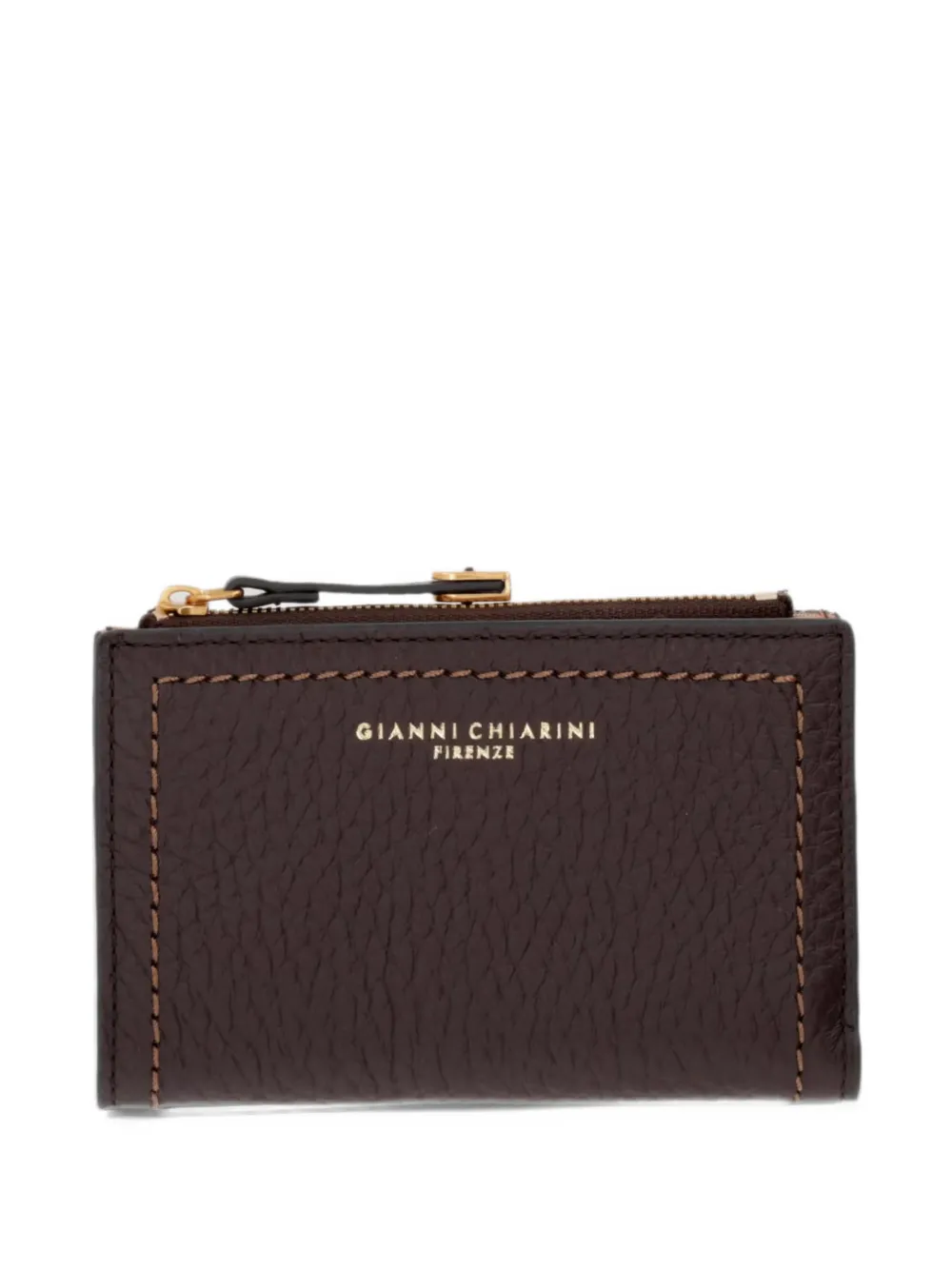 GIANNI CHIARINI Bubble grainy-leather zip-around wallet - Marrone