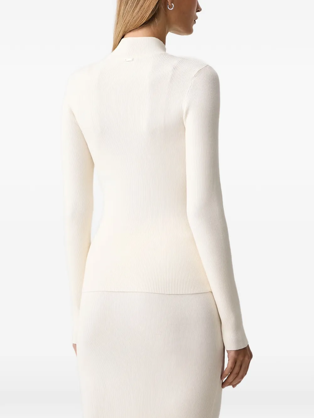 FRACOMINA cut-out ribbed-knit sweater Wit