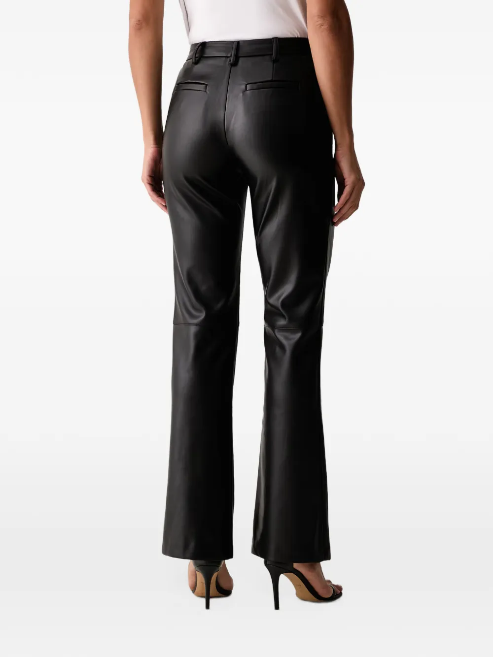 FRACOMINA logo-plaque flared trousers Zwart