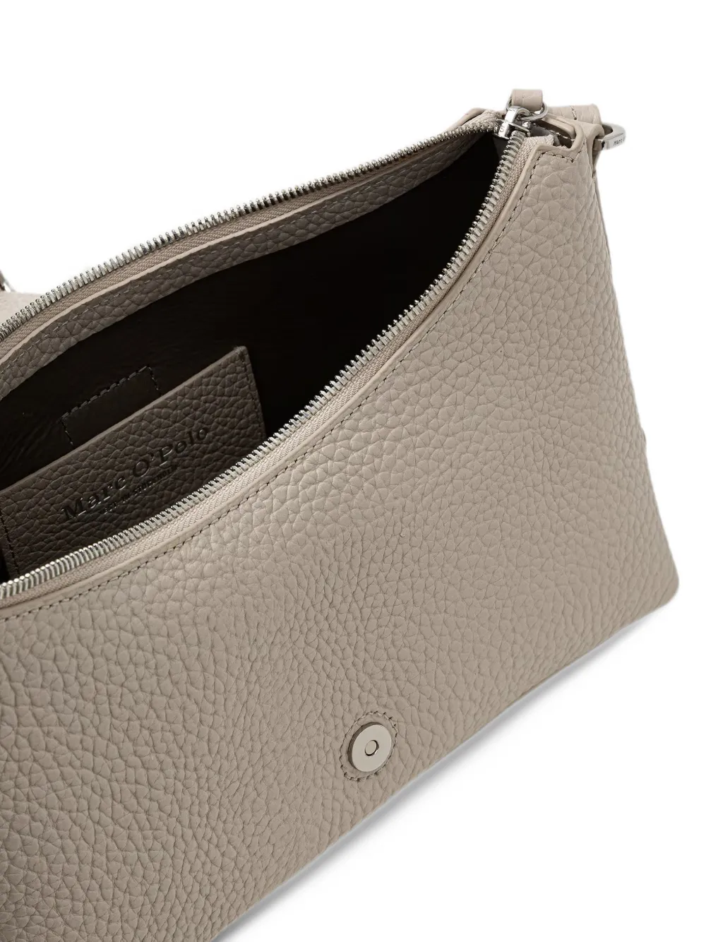 Marc O'Polo Binna buckle-detail pebbled shoulder bag Beige