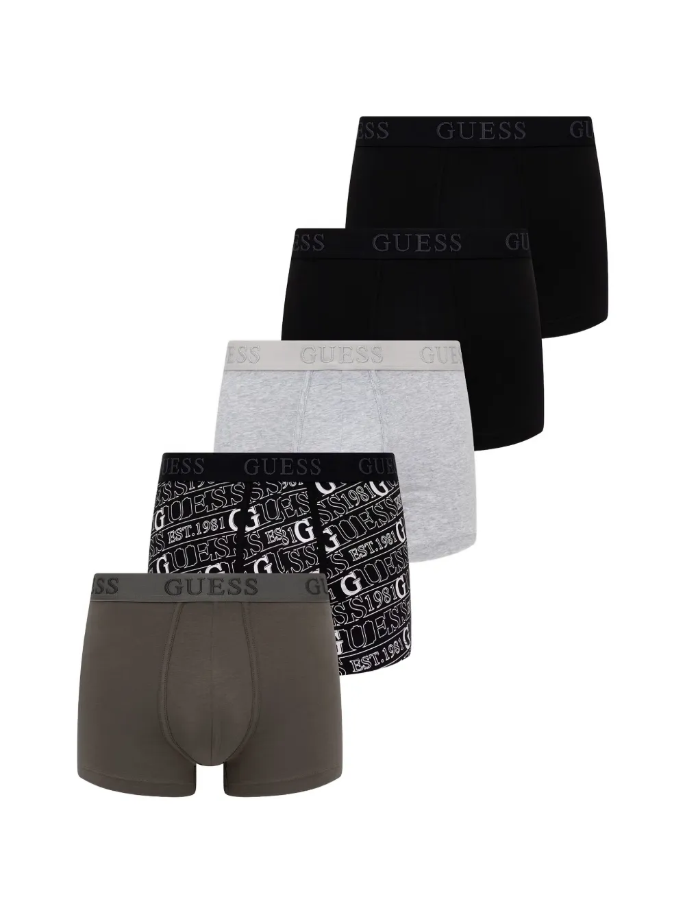 GUESS USA Boxer con banda logata (3 pezzi) - Nero