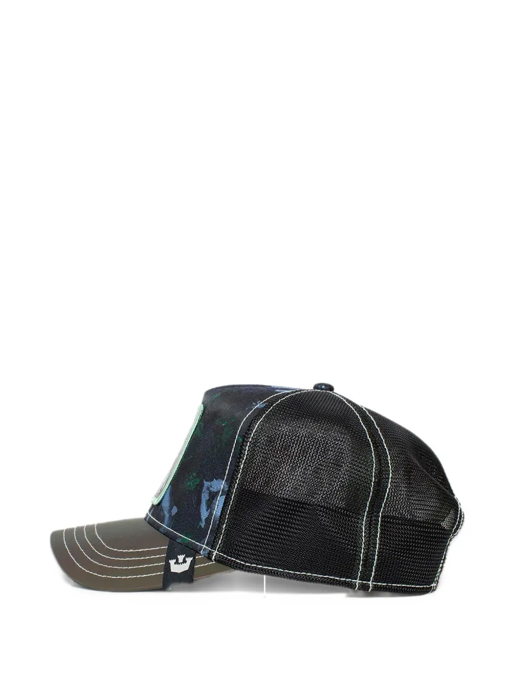 GOORIN BROS Moon Songs truckerpet met bloemenprint en motpatch Zwart