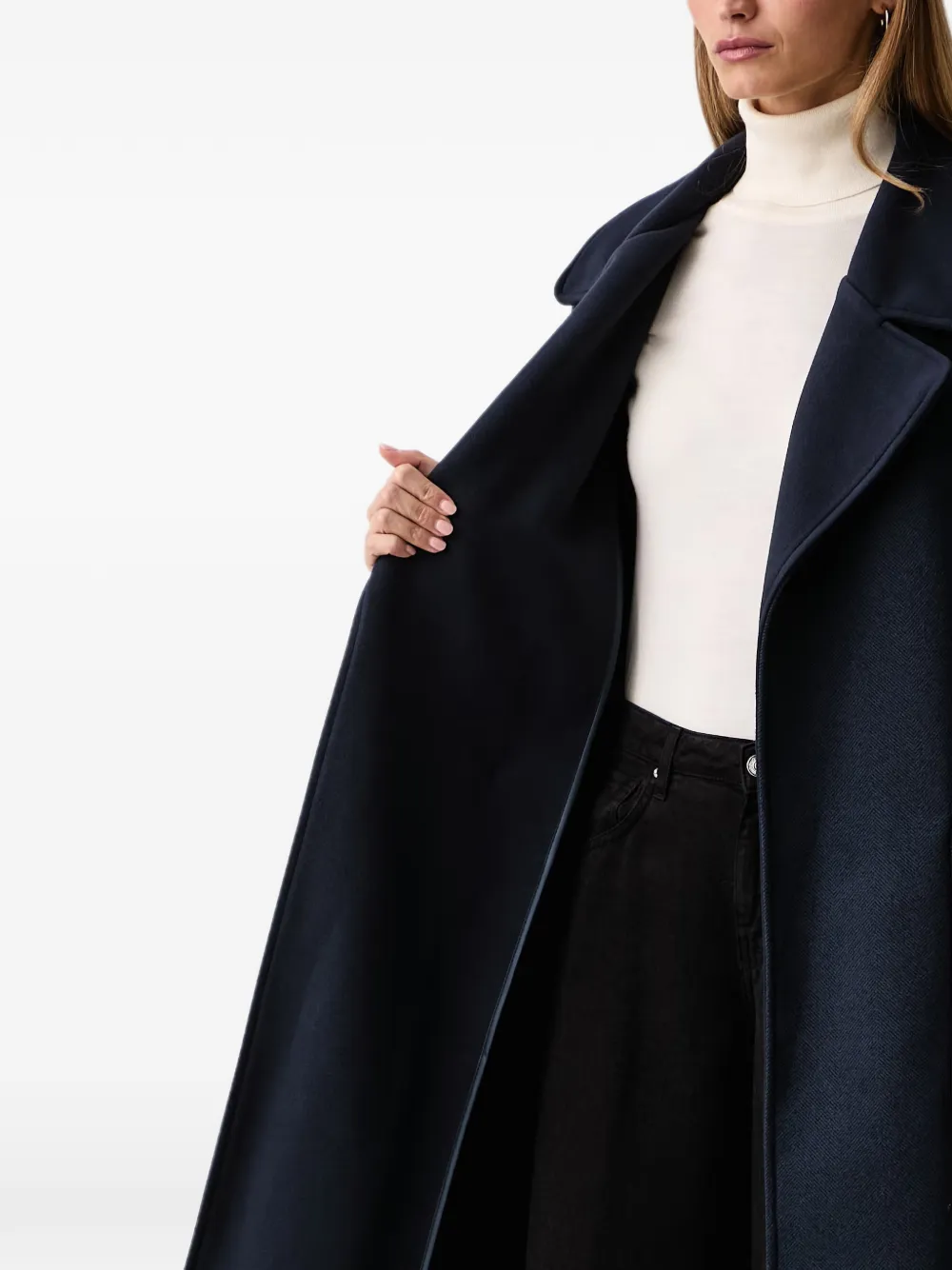 FRACOMINA herringbone-pattern belted coat Blauw
