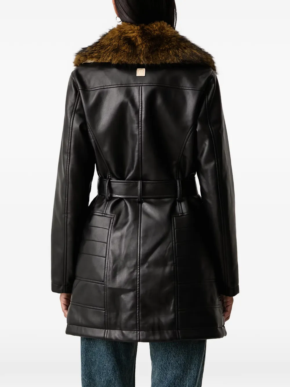 FRACOMINA belted coat Zwart